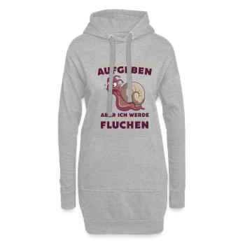Läufer Jogger Sportler running Lustige Schnecke - Hoodie-Kleid - Grau meliert - Vorne