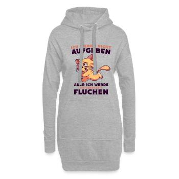 Lustiges Katenmotiv Läufer Jogger Sportler running - Hoodie-Kleid - Grau meliert - Vorne