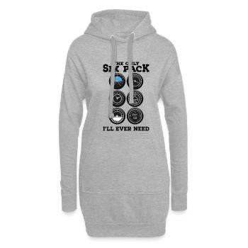 Pilote avion mouche voile planeur volant - Sweat-shirt à capuche long Femme - gris chiné - Devant