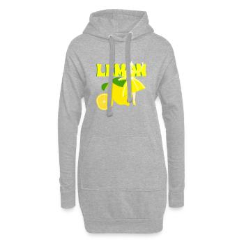 Pinup Citron Rockabilly retro vintage - Sweat-shirt à capuche long Femme - gris chiné - Devant
