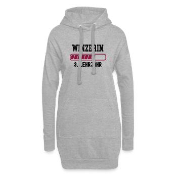 Ausbildung Winzerin 3. Lehrjahr Winzer Lehre - Hoodie-Kleid - Grau meliert - Vorne