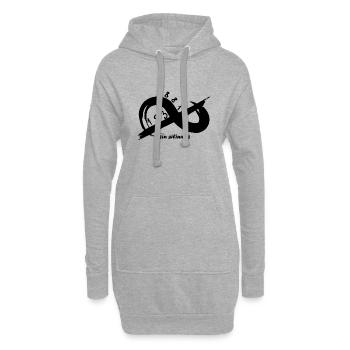 Atatürk Izin silinmez 1938 - Sweat-shirt à capuche long Femme - gris chiné - Devant