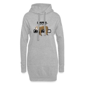 Énergie et paresse - Sweat-shirt à capuche long Femme - gris chiné - Devant