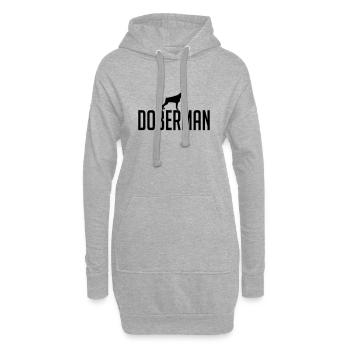 DOBERMAN race de chien Doberman chien chien Wilsigns - Sweat-shirt à capuche long Femme - gris chiné - Devant
