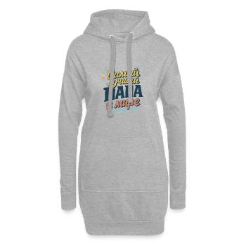 Самый лучший папа в мире - Hoodie-Kleid - Grau meliert - Vorne
