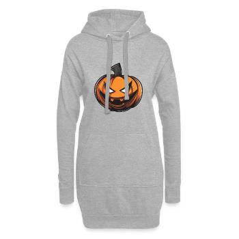 Kürbis Halloween Party - Hoodie-Kleid - Grau meliert - Vorne