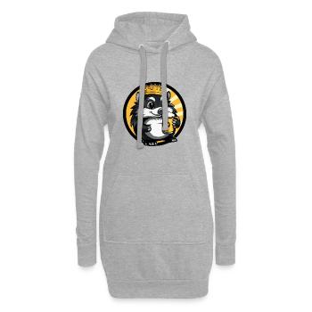 Hérisson Bière Bande Dessinée - Sweat-shirt à capuche long Femme - gris chiné - Devant