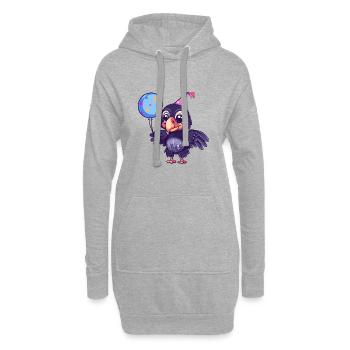 Harpyie Vogel Geburtstag Baby - Hoodie-Kleid - Grau meliert - Vorne