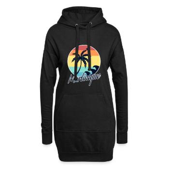 Martinique - Sweat-shirt à capuche long Femme - noir - Devant