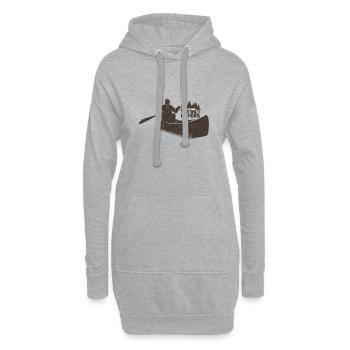 KAYAK PADDEL RUDERN WILD KANU RAFTING BOOT MOTIVE - Hoodie-Kleid - Grau meliert - Vorne