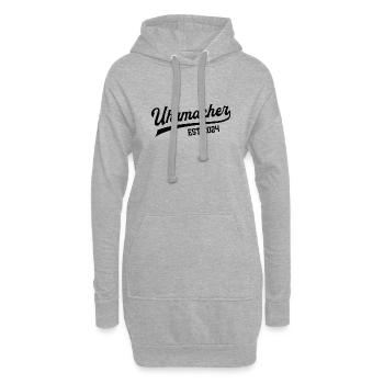 Uhrmacher 2024 Beruf Uhrmacherei Meister Handwerk - Hoodie-Kleid - Grau meliert - Vorne