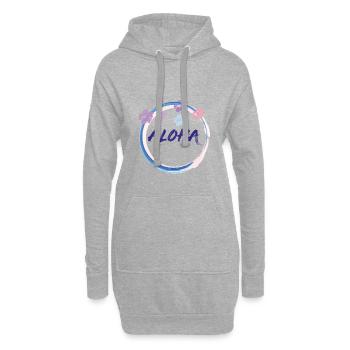 ALOHA FARBIG - Hoodie-Kleid - Grau meliert - Vorne