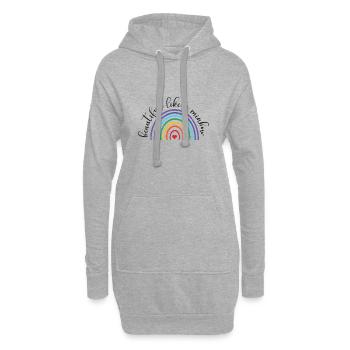 BEAUTIFUL AS RAINBOW LGBT PRIDE SAYING GIFT - Hoodie Dress - heather grey - Front