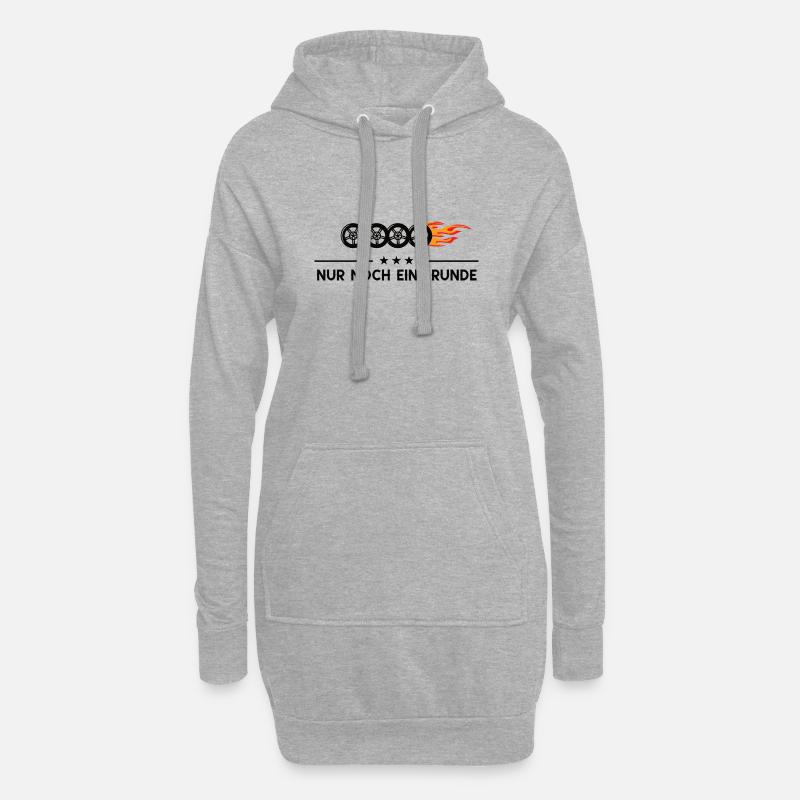 Nur Noch Eine Runde Auto Tuning KFZ Mechatroniker - Hoodie-Kleid - Grau meliert
