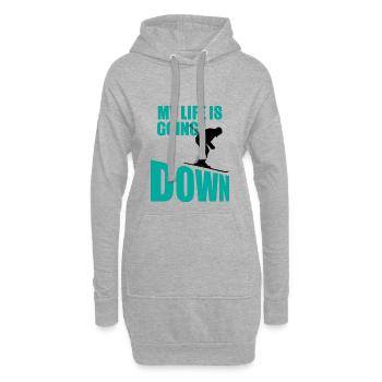 Sports d'hiver - Ski - Après-ski - Cadeau - Sweat-shirt à capuche long Femme - gris chiné - Devant
