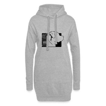 Rottweiler Profil Chiens Chien Wilsigns - Sweat-shirt à capuche long Femme - gris chiné - Devant