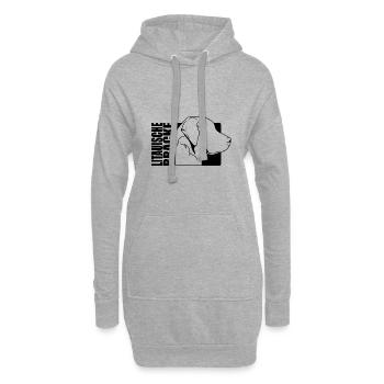 Lituanien Chien De Profil Chiens Chien De Chasse Wilsigns - Sweat-shirt à capuche long Femme - gris chiné - Devant