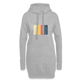Fagott retro farben Geschenk - Hoodie-Kleid - Grau meliert - Vorne