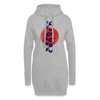 Tofu oder nicht Tofu - Hoodie-Kleid - Grau meliert - Vorne