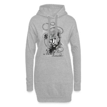 Phantastische Tierwesen Newt Zeichnung - Hoodie-Kleid - Grau meliert - Vorne