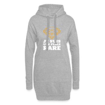 Je suis une perle rare - Sweat-shirt à capuche long Femme - gris chiné - Devant