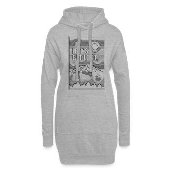 naturmensch wandern bergsteigen kletter geschenk - Hoodie-Kleid - Grau meliert - Vorne