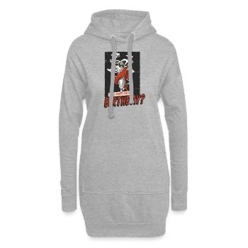 Noël Jésus Vous êtes tous prêts pour mon anniversaire - Sweat-shirt à capuche long Femme - gris chiné - Devant