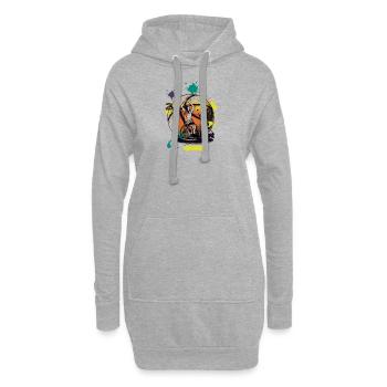 Rollstuhl Basketball Geschenkidee - Hoodie-Kleid - Grau meliert - Vorne