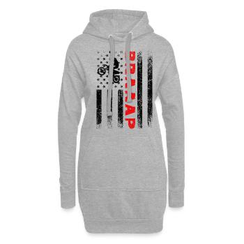Braaap Graphic Dirt Biker Motorcycle Enduro Motocr - Hoodie-Kleid - Grau meliert - Vorne