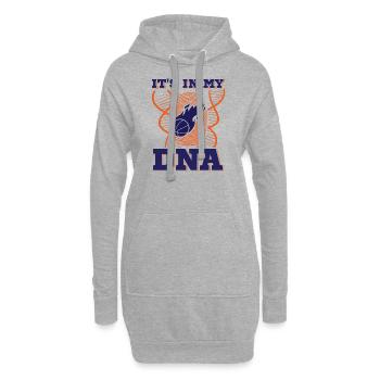 Basketball It's In My DNA Geschenkidee - Hoodie-Kleid - Grau meliert - Vorne