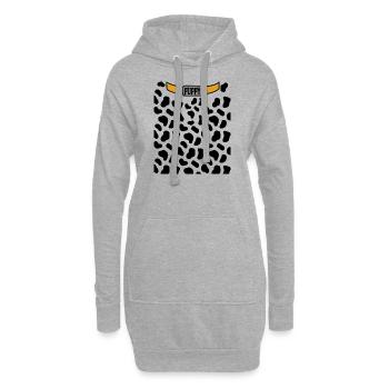Halloween Dalmatian Dog Costume Humour - Sweat-shirt à capuche long Femme - gris chiné - Devant