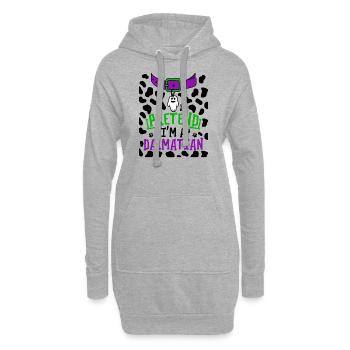 Halloween Dalmatian Dog Costume Dog Owner - Sweat-shirt à capuche long Femme - gris chiné - Devant