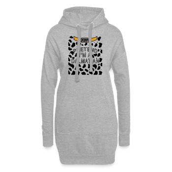 Halloween Dalmatian Dog Costume Dog Owner - Sweat-shirt à capuche long Femme - gris chiné - Devant
