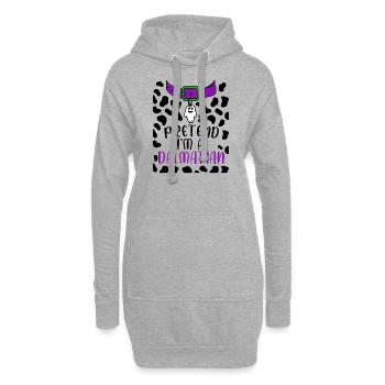 Halloween Dalmatian Dog Costume Dog Owner - Sweat-shirt à capuche long Femme - gris chiné - Devant