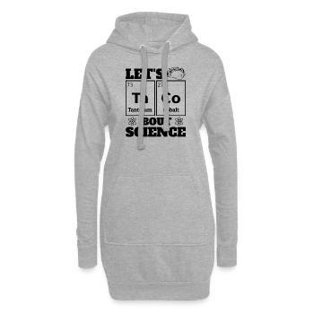 Professeur de chimie étudiant blague Let’s Taco Bout Science - Sweat-shirt à capuche long Femme - gris chiné - Devant