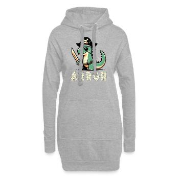 Halloween Piraten Spruch Outfit Kostüm Arrgh - Hoodie-Kleid - Grau meliert - Vorne