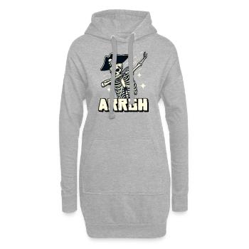 Halloween Piraten Spruch Outfit Kostüm Arrgh - Hoodie-Kleid - Grau meliert - Vorne