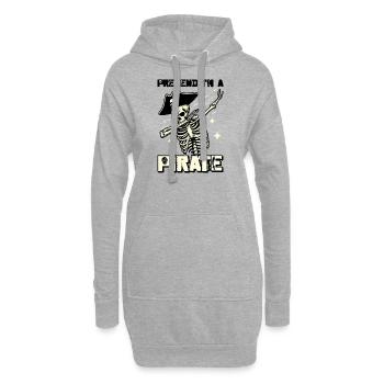 Halloween Piraten Spruch Outfit Kostüm Arrgh - Hoodie-Kleid - Grau meliert - Vorne