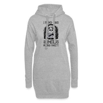 Halloween Katze Geist Humor Spruch Lustig - Hoodie-Kleid - Grau meliert - Vorne