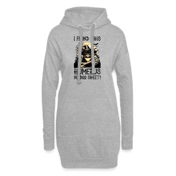 Halloween Katze Hexe Humor Spruch Lustig - Hoodie-Kleid - Grau meliert - Vorne