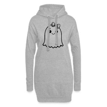 Halloween Geist - Hoodie-Kleid - Grau meliert - Vorne