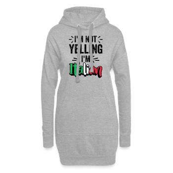 Italiener Italien Lustiger Spruch Geschenkidee - Hoodie-Kleid - Grau meliert - Vorne