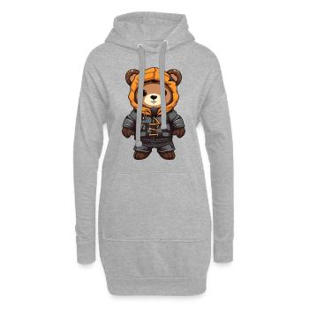 Bande dessinée d’hiver de l’ours - Sweat-shirt à capuche long Femme - gris chiné - Devant