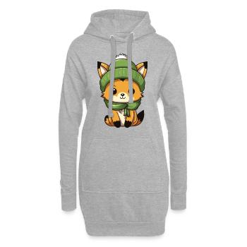 Fuchs Winter - Hoodie-Kleid - Grau meliert - Vorne