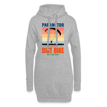 Motorschirmpilot Motorschirm Motorschirm Dirt Bike Gleitschirm - Hoodie-Kleid - Grau meliert - Vorne