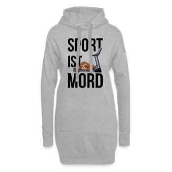 Sport ist Mord2 - Hoodie-Kleid - Grau meliert - Vorne