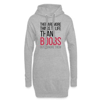 BOOBS - Hoodie-Kleid - Grau meliert - Vorne