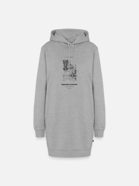 Espresso machine - Hoodie-Kleid - Grau meliert