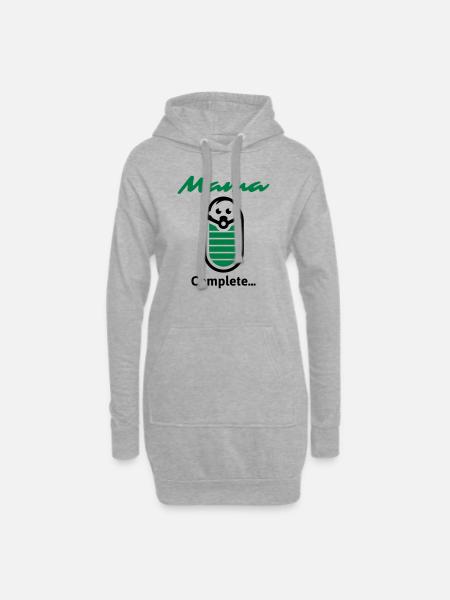 Mama Complete ... - Hoodie Dress - heather grey