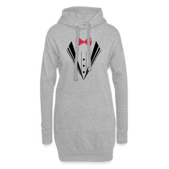 anzug 2c - Hoodie-Kleid - Grau meliert - Vorne